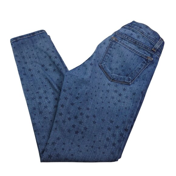 J Brand Jeans Womens Skinny Capri 25 Mid Rise Star Print Stretch Stretch - Picture 1 of 8